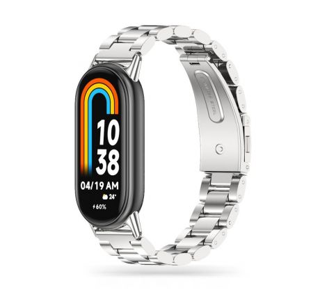 REMIENOK TECH-PROTECT STAINLESS XIAOMI SMART BAND 8 / 9 NFC SILVER