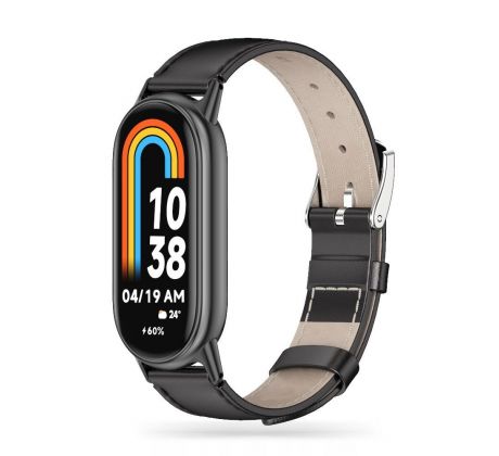 REMIENOK TECH-PROTECT LEATHERFIT XIAOMI SMART BAND 8 / 8 NFC BLACK