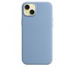 iPhone 15 Plus Silicone Case s MagSafe - Winter Blue design (slabomodrý)