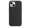iPhone 15 Silicone Case s MagSafe - Black design (čierny)