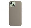 iPhone 15 Silicone Case s MagSafe - Clay design (šedý)