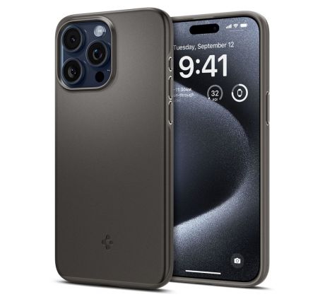 KRYT SPIGEN THIN FIT iPhone 15 Pro GUNMETAL