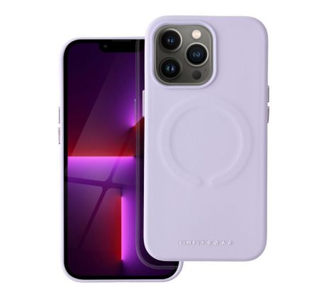 Roar Kožený kryt Mag Case -  iPhone 13 Pro fialový