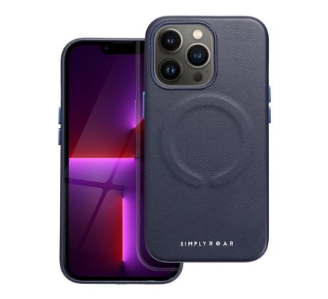 Roar Kožený kryt Mag Case -  iPhone 13 Pro   tmavomodrý