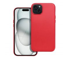 Kožený kryt Mag Cover  iPhone 15 Plus červený
