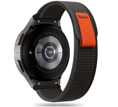 REMIENOK TECH-PROTECT NYLON SAMSUNG GALAXY WATCH 4 / 5 / 5 PRO / 6 / 7 / FE BLACK/ORANGE