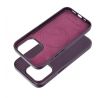 Kožený kryt Mag Cover  iPhone 15 Pro  fialový