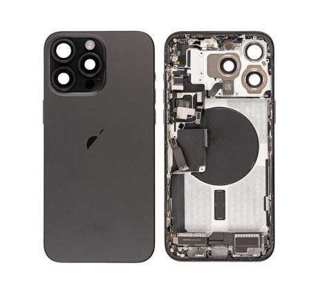 Apple iPhone 15 Pro Max - Zadný housing s predinštalovanými dielmi (Black Titanium)