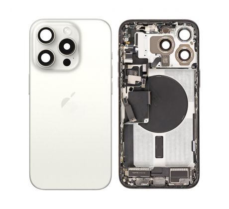 Apple iPhone 14 Pro - Zadný housing s predinštalovanými dielmi (Silver)