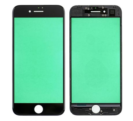 Oleofóbne náhradné čierne predné sklo s rámom na iPhone 7