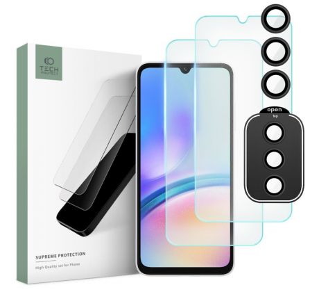 3PACK OCHRANNÝCH SKIEL TECH-PROTECT SUPREME SET SAMSUNG GALAXY A05S CLEAR