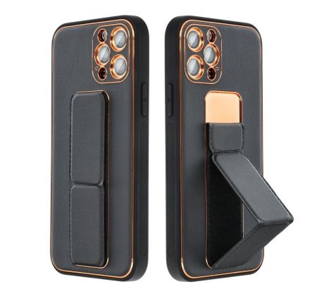 LEATHER Case Kickstand  Samsung Galaxy A05 cierny