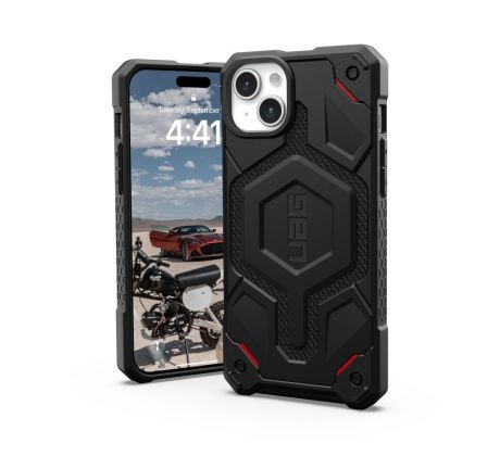 ( UAG ) Urban Armor Gear Monarch Pro  iPhone 15 Plus s MagSafe kevlar cierny