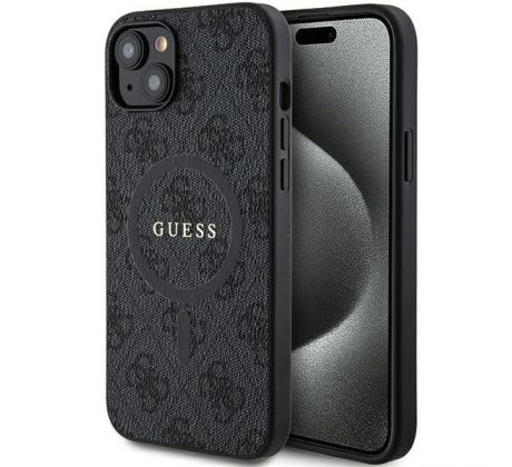 Original   GUESS GUHMP15MG4GFRK  iPhone 15 Plus (Compatible with Magsafe / 4G Ring classic logo / cierny)