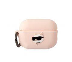 Original  KARL LAGERFELD KLAP2RUNCHP  Apple Airpods Pro 2 (3D Sil NFT Choupette / ružový)