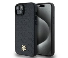DKNY   iPhone 15 s MagSafe DKHMP15SPSHRPSK (DKNY HC MagSafe Pu Repeat Pattern W/Stack Logo) cierny
