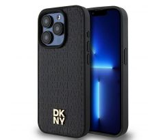 DKNY   iPhone 15 Pro s MagSafe DKHMP15LPSHRPSK (DKNY HC MagSafe Pu Repeat Pattern W/Stack Logo) cierny