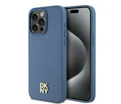 DKNY   iPhone 15 Pro Max s MagSafe DKHMP15XPSHRPSB (DKNY HC MagSafe Pu Repeat Pattern W/Stack Logo) modrý