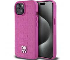 DKNY   iPhone 15 s MagSafe DKHMP15SPSHRPSP (DKNY HC MagSafe Pu Repeat Pattern W/Stack Logo) ružový