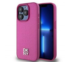 DKNY   iPhone 15 Pro s MagSafe DKHMP15LPSHRPSP (DKNY HC MagSafe Pu Repeat Pattern W/Stack Logo) ružový