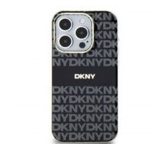 DKNY   iPhone 14 s MagSafe DKHMP14SHRHSEK (DKNY HC MagSafe PC TPU Repeat Texture Pattern W/ Stripe) cierny