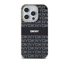 DKNY   iPhone 15 s MagSafe DKHMP15SHRHSEK (DKNY HC MagSafe PC TPU Repeat Texture Pattern W/ Stripe) cierny