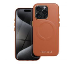 Roar Kožený kryt Mag Case -  iPhone 15 Pro  Brown