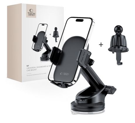 DRŽIAK DO AUTA TECH-PROTECT V7 UNIVERSAL DASHBOARD & VENT CAR MOUNT BLACK