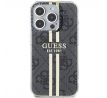 Original   GUESS GUHCP15LH4PSEGK  iPhone 15 Pro (4G Gold  Stripe / cierny)