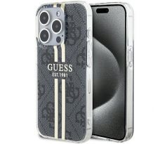 Original   GUESS GUHCP15XH4PSEGK  iPhone 15 Pro Max (4G Gold  Stripe / cierny)