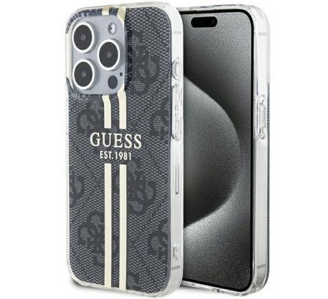 Original   GUESS GUHCP15XH4PSEGK  iPhone 15 Pro Max (4G Gold  Stripe / cierny)