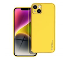 LEATHER Case  iPhone 14 Plus žltý