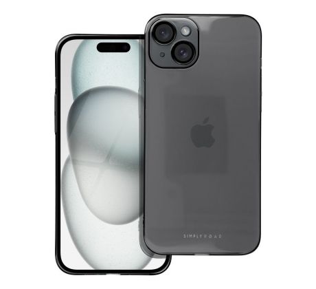 Roar Pure Simple Fit Case -  iPhone 15 Plus cierny