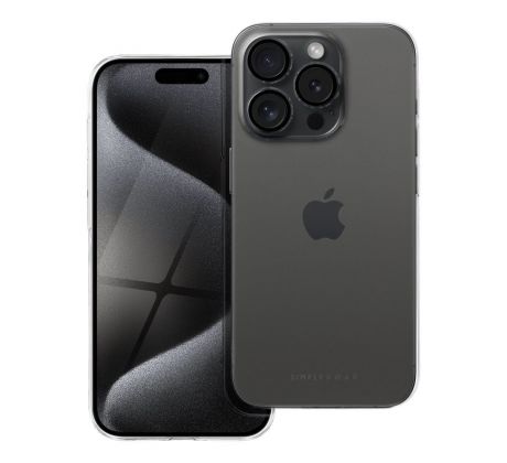 Roar Pure Simple Fit Case -  iPhone 15 Pro  cierny