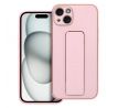 LEATHER Case Kickstand  iPhone 15 Plus  ružový