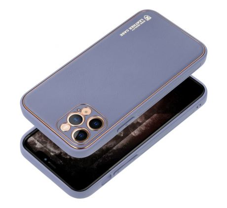 LEATHER Case  iPhone 15 Plus modrý