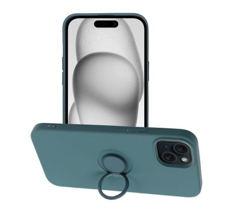 SILICONE RING Case  iPhone 15 Plus zelený