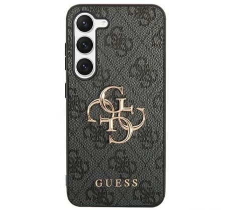 Original   GUESS GUHCS24M4GMGGR  Samsung S24 Plus (Kožený kryt 4G Metal Logo / cierny)