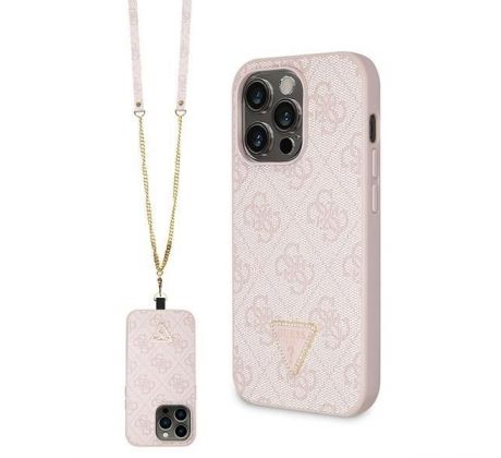 GUESS   iPhone 14 Pro GUHCP14LP4TDSCPP (Crossbody 4G Metal Logo) ružový