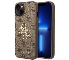 GUESS   iPhone 13 / 14 / 15 GUHCP14S4GMGBR (4G Big Metal Logo) hnedý