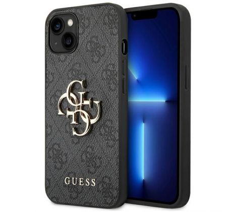 GUESS   iPhone 13 / 14 / 15 GUHCP14S4GMGGR (4G Big Metal Logo) šedý