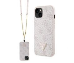 GUESS   iPhone 13 / 14 / 15 GUHCP14SP4TDSCPP (Crossbody 4G Metal Logo) ružový