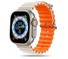 REMIENOK TECH-PROTECT ICONBAND PRO APPLE WATCH 4 / 5 / 6 / 7 / 8 / 9 / SE / ULTRA 1 / 2 (42 / 44 / 45 / 49 mm) STARLIGHT/ORANGE