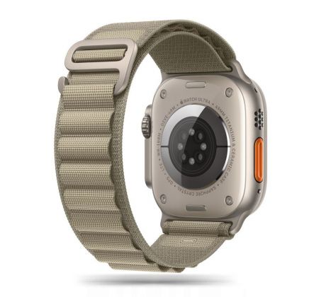 REMIENOK TECH-PROTECT NYLON PRO APPLE WATCH 4 / 5 / 6 / 7 / 8 / 9 / SE / ULTRA 1 / 2 (42 / 44 / 45 / 49 mm) TITANIUM/OLIVE