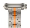 REMIENOK TECH-PROTECT STAINLESS LINE APPLE WATCH 4 / 5 / 6 / 7 / 8 / 9 / SE / ULTRA 1 / 2 (42 / 44 / 45 / 49 mm) TITANIUM/ORANGE