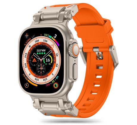 REMIENOK TECH-PROTECT DELTA PRO APPLE WATCH 4 / 5 / 6 / 7 / 8 / 9 / SE / ULTRA 1 / 2 (42 / 44 / 45 / 49 mm) ORANGE/TITANIUM