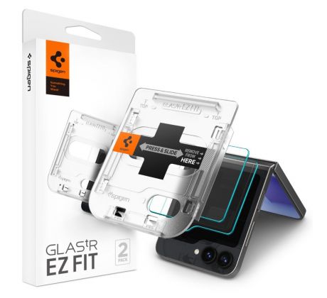 OCHRANNÉ TVRDENÉ SKLO SPIGEN GLAS.TR ”EZ FIT” 2-PACK SAMSUNG GALAXY Z FLIP 6 CLEAR