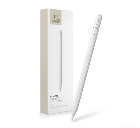 DOTYKOVÉ PERO TECH-PROTECT DIGITAL MAGNETIC STYLUS PEN ”3” iPad WHITE