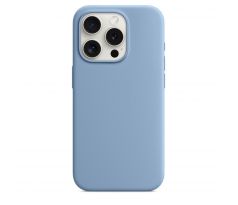 iPhone 16 Pro Max Silicone Case s MagSafe - Winter Blue design (slabomodrý)