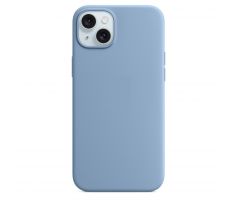 iPhone 16 Plus Silicone Case s MagSafe - Winter Blue design (slabomodrý)